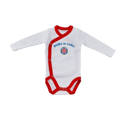 Baby body long sleeve 'VRIDILO SE RODIT' - red