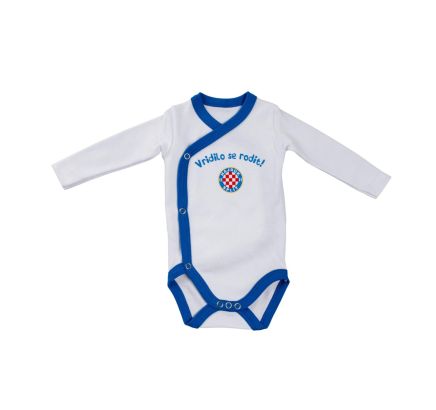 Baby body long sleeve 'VRIDILO SE RODIT' - blue