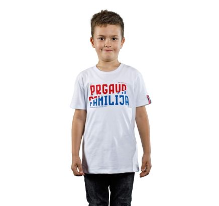 Hajduk kids T-shirt Prgava Familija, white