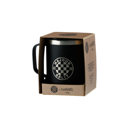 Hajduk thermal cup Runbott, black, 83,4x104mm, 400ml