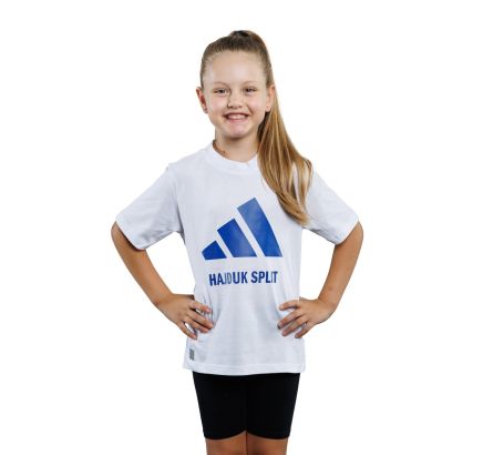 adidas kid T-shirt Hajduk Split custom tee, white/blue