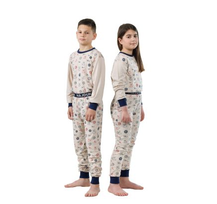 Hajduk kids pajamas Ökotex, beige
