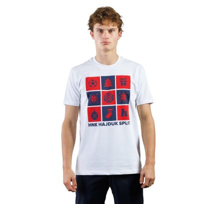 Hajduk božićna majica kratki rukav, bijela, 25/26