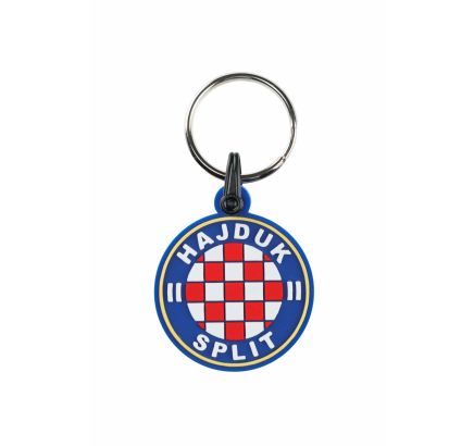 Hajduk silikonski privjesak Grb, crveno plavi, 4x4cm