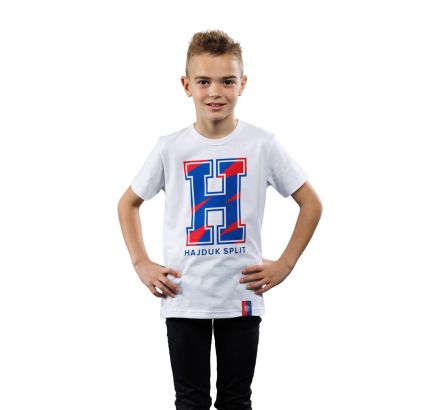 Hajduk kids T-shirt Hereditas, white (red/blue H)