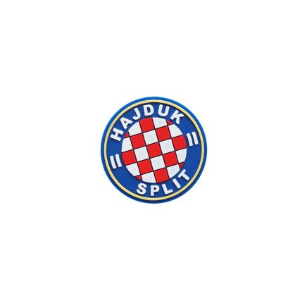 Hajduk silikonski magnet Grb, crveno plavi, 5x5cm