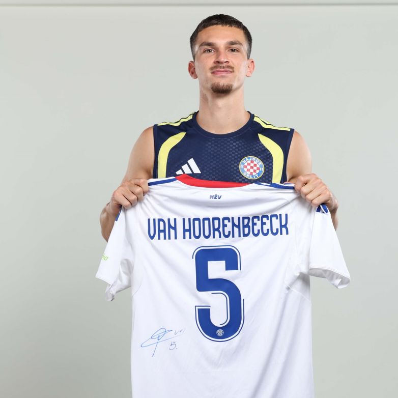 Matchworn dres – Alec Van Hoorenbeeck (br. 5): Žilina - Hajduk 2:1, 16.07.2026.