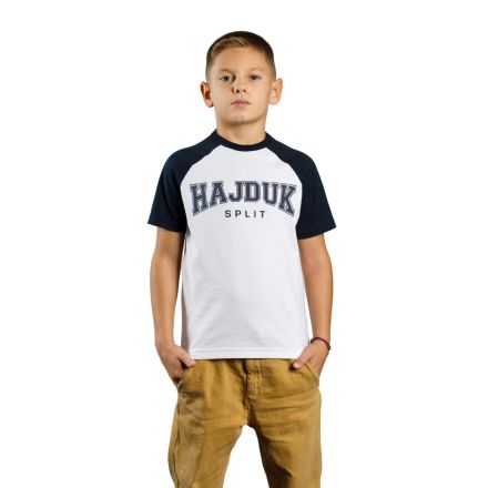 Hajduk dječja majica kratki rukav College bijelo/modra