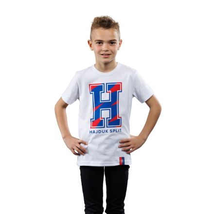 Hajduk dječja majica Hereditas, kratki rukav, bijela (crveno/plavo H)