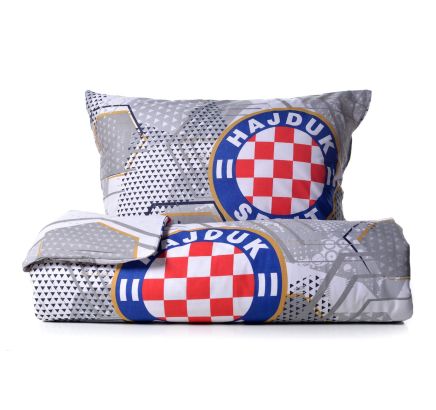 Hajduk bedsheet 3DB Collection, heksagon grey, 240 cm X 270 cm