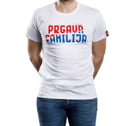 Hajduk majica kratki rukav Prgava familija, bijela