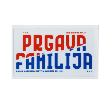 Hajduk naljepnica Prgava familija