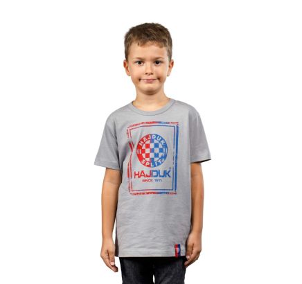 Hajduk majica kratki rukav dječja Cube 2023, siva