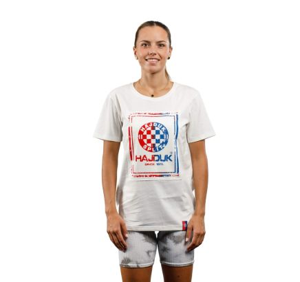 Hajduk ženska majica kratki rukav Cube oversized 2023, bijela