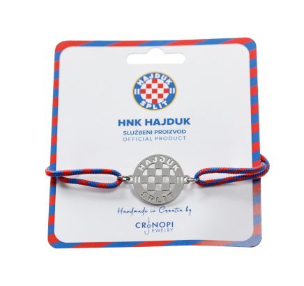Hajduk bracelet rope/stainless steel, red blue