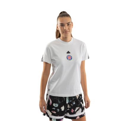 adidas women T-shirt, Hajduk W FI 3S TEE, white