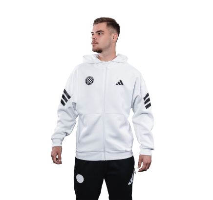 adidas majica dugi rukav s kapuljačom, Hajduk M FI 3S FZ, bijela