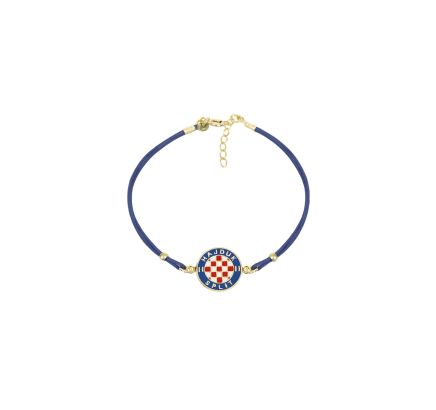 Hajduk narukvica končana, srebrni Grb, plava