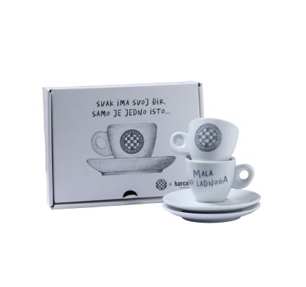 Set šalica za kavu Hajduk&Barcaffe, espresso, 2kom