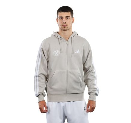 adidas hoodie, Hajduk M 3S FL FZ HD, white