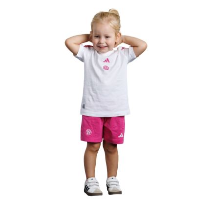 adidas baby komplet kratki rukav, Hajduk I 3S T-SET 160, bijelo/rozi