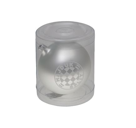 Hajduk Christmas bauble, matte white, 10cm, 24/25