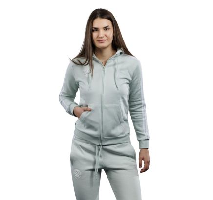 adidas women full zip hoodie, Hajduk W 3S FL FZ HD, lingrn