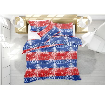 Hajduk bed linen 21/22, red blue, 200 cm X 200 cm