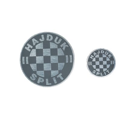 Hajduk set 2kom naljepnica srebrni, 6cm i 3cm