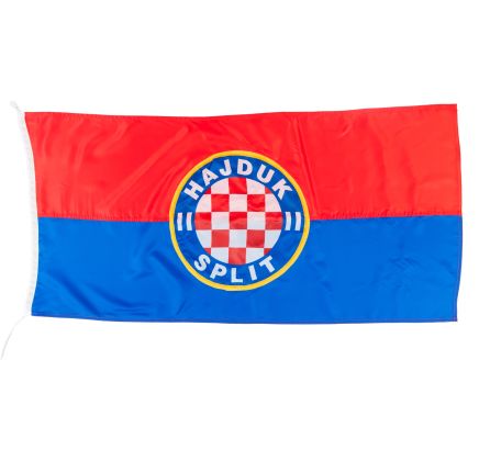 Zastava Hajduk, saten, 100X50 cm, crveno plava