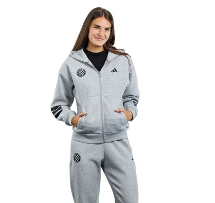 adidas women hoodie F.Z., Hajduk W FI 3S FZ HD, grey