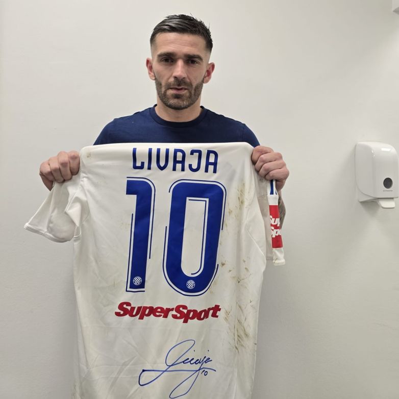 Matchworn dres – Marko Livaja (br. 10): Hajduk - Rijeka 1:0, 22.02.2026.